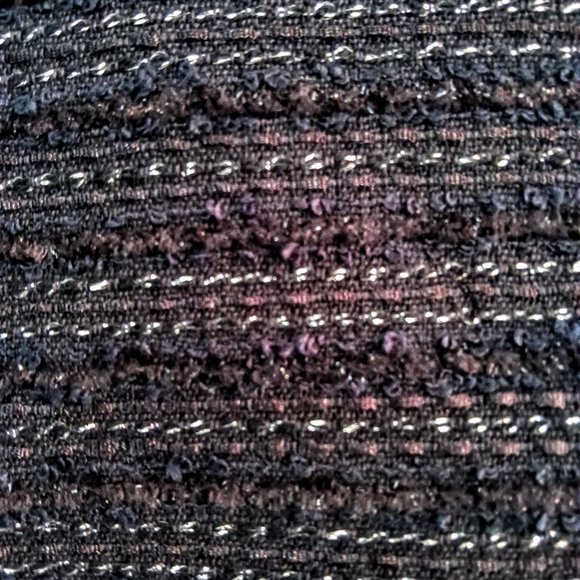 Cache Black Silver Tweed Woven Side Zip Front Jacket - Picture 6 of 6